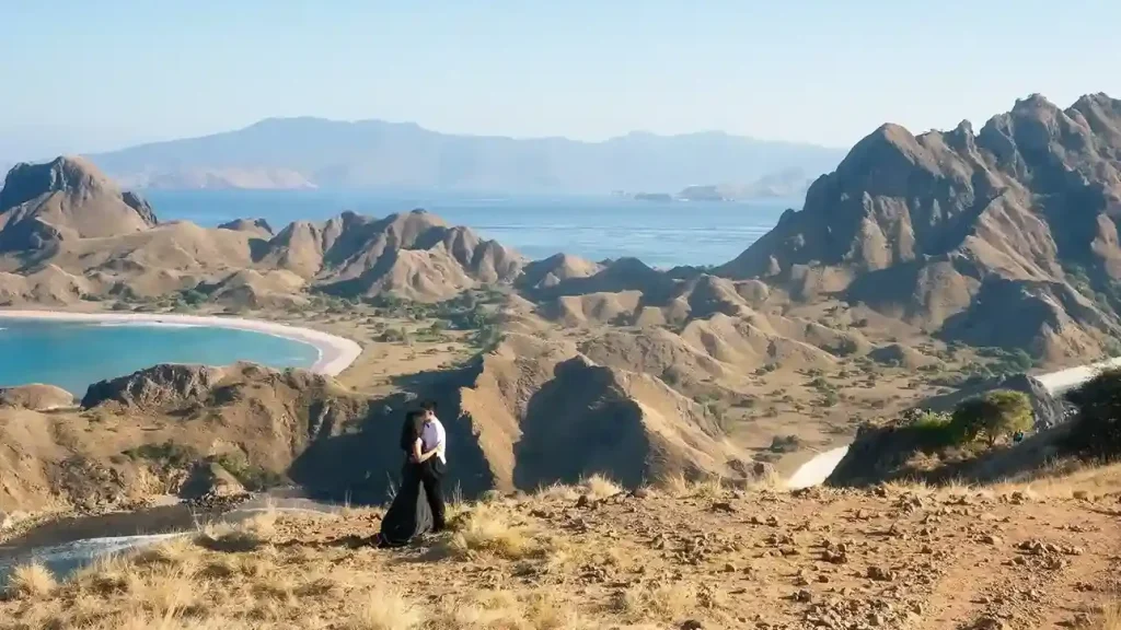 Padar Island viewpoint over Komodo's bays and ridges